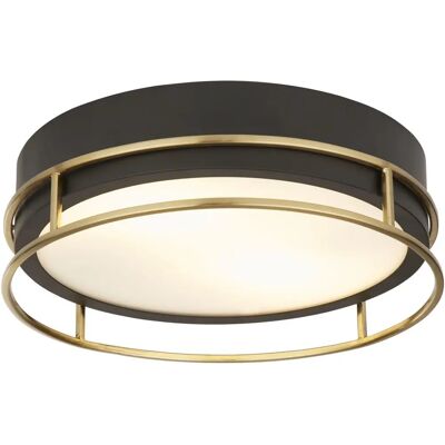 Searchlight Phoenix 2 Luminaire Encastré Noir, Laiton, Blanc - Plafonnier - Publicité Searchlight Phoenix 2 Luminaire Encastré Noir, Laiton, Blanc - Plafonnier - Publicité