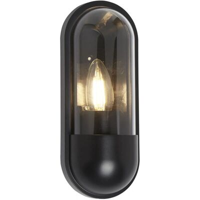 Searchlight Lampada da Parete Esterno - Moderna Nera Trasparente E27 - Lampada da Esterno Searchlight Lampada da Parete Esterno - Moderna Nera Trasparente E27 - Lampada da Esterno