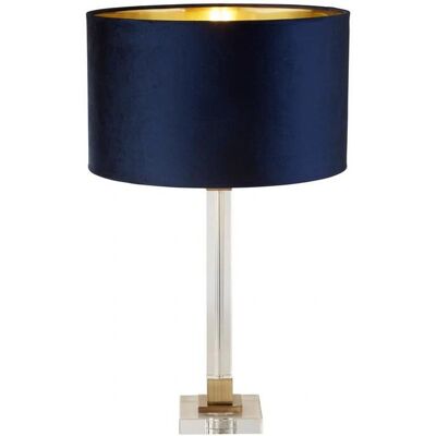 Lampada da Tavolo Scarborough Searchlight - Cristallo Velluto Blu Lampada da Tavolo Scarborough Searchlight - Cristallo Velluto Blu