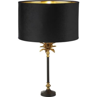 Lampada da Tavolo Searchlight Palma - Metallo Ottone Velluto E27 Lampada da Tavolo Searchlight Palma - Metallo Ottone Velluto E27