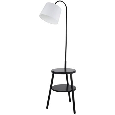 Lampada da terra bianca e nera con ripiani - Lampada Lampada da terra bianca e nera con ripiani - Lampada