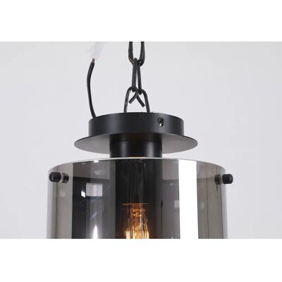 Searchlight Lighting Zweden 1 Licht Inbouwlamp - Matt Zwart & Rookglas Searchlight Lighting Zweden 1 Licht Inbouwlamp - Matt Zwart & Rookglas