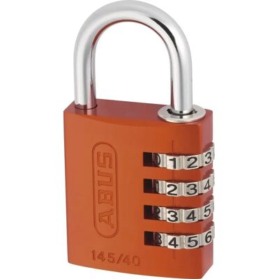 Abus 145/40NARANJAB Cadenas à combinaison en aluminium - Orange - Publicité Abus 145/40NARANJAB Cadenas à combinaison en aluminium - Orange - Publicité