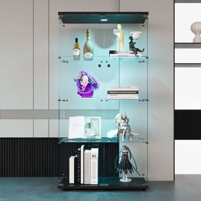 TANANT - GlassDisplay - 4 estantes - iluminación LED - vitrina TANANT - GlassDisplay - 4 estantes - iluminación LED - vitrina