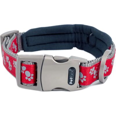 Petface Signature Padded Red Paws Dog Collar - Dog Collar Petface Signature Padded Red Paws Dog Collar - Dog Collar