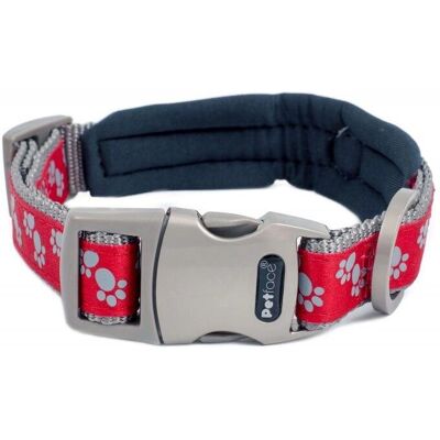 Collier pour chien Petface Signature rembourré Pattes rouges - Collier pour chien Collier pour chien Petface Signature rembourré Pattes rouges - Collier pour chien