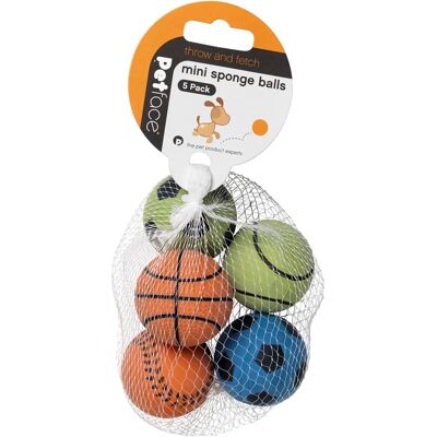 Petface 5-pack mini svampbollar - Husdjursleksaker Petface 5-pack mini svampbollar - Husdjursleksaker