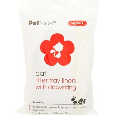 Petface Large Drawstring Cat Litter Tray Liners - Litter Tray Liners Petface Large Drawstring Cat Litter Tray Liners - Litter Tray Liners