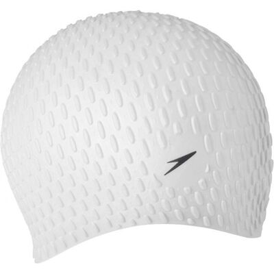 Speedo Weiß Unisex Bubble Schwimmkappe - Schwimmkappe Speedo Weiß Unisex Bubble Schwimmkappe - Schwimmkappe