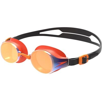 Speedo Unisex Barn Junior Hydropure Spegel Simglasögon - Svart/Mango/Gold Speedo Unisex Barn Junior Hydropure Spegel Simglasögon - Svart/Mango/Gold