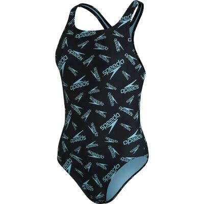 Speedo Maillot de bain Femme Boom Logo Allover Medallist - Noir - Taille 10 UK Speedo Maillot de bain Femme Boom Logo Allover Medallist - Noir - Taille 10 UK