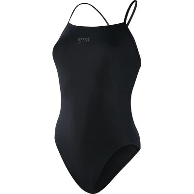Speedo Damen Endurance+ Thinstrap Einteiliger Badeanzug - Schwarz Speedo Damen Endurance+ Thinstrap Einteiliger Badeanzug - Schwarz