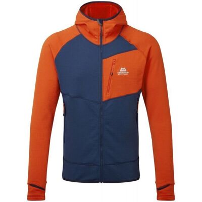 Mountain Equipment Eclipse Hooded Jacket - Polarowa kurtka - Mężczyzna Medieval / Kardynał Pomarańczowy XL Mountain Equipment Eclipse Hooded Jacket - Polarowa kurtka - Mężczyzna Medieval / Kardynał Pomarańczowy XL