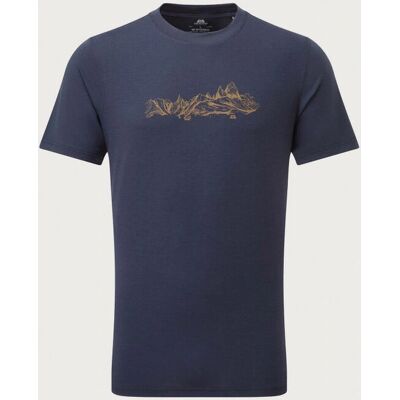 Mountain Equipment Groundup Skyline Herren S T-Shirt - Blau - Sportlich Mountain Equipment Groundup Skyline Herren S T-Shirt - Blau - Sportlich