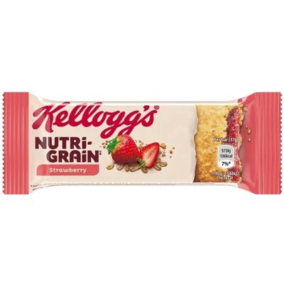 Kelloggs Kellogg's Strawberry Nutrigrain Breakfast Bars - 25x37g Kelloggs Kellogg's Strawberry Nutrigrain Breakfast Bars - 25x37g