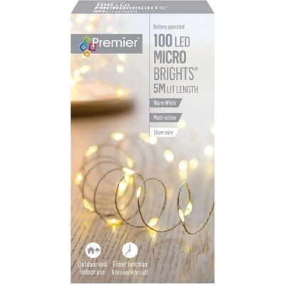 Premier Decorations Micro Brights LED Lights - Warm White - Indoor/Outdoor Premier Decorations Micro Brights LED Lights - Warm White - Indoor/Outdoor
