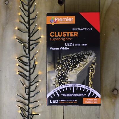 Premier 480 LED Cluster Christmas Tree Lights - Warm White Premier 480 LED Cluster Christmas Tree Lights - Warm White