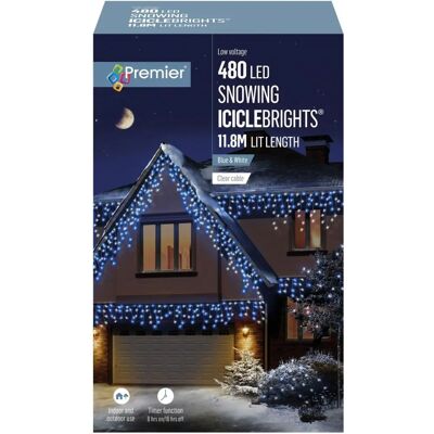 Premier Iciclebrights Blåvit - 11,8m Utomhusjulbelysning Premier Iciclebrights Blåvit - 11,8m Utomhusjulbelysning