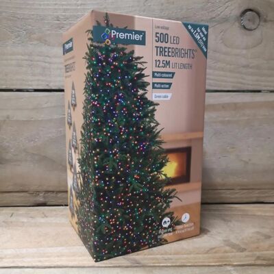 Premier Decorations Multi-Action Christmas Tree Lights - 500 LED Multi-Coloured Premier Decorations Multi-Action Christmas Tree Lights - 500 LED Multi-Coloured