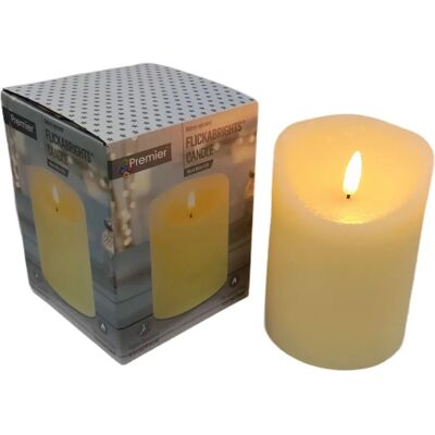 Premier Cream Flickerbright Candle - Christmas Decor Premier Cream Flickerbright Candle - Christmas Decor