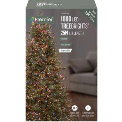 Premier Decorations Ltd 1000 Rainbow LED Christmas Tree Lights - Indoor Outdoor Multi-Action Premier Decorations Ltd 1000 Rainbow LED Christmas Tree Lights - Indoor Outdoor Multi-Action