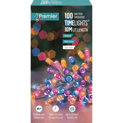 Premier 100 LED 10m Rainbow Outdoor Smart Timer Lights Premier 100 LED 10m Rainbow Outdoor Smart Timer Lights
