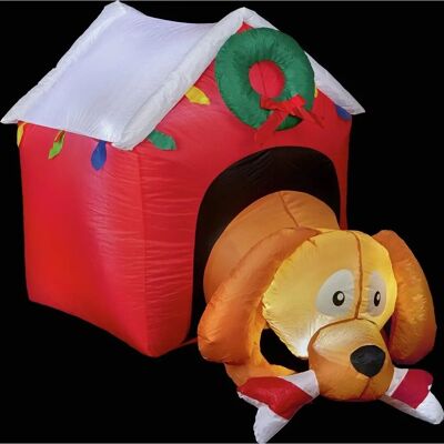 Premier Inflatable Dog House 120cm LED Outdoor Decor Premier Inflatable Dog House 120cm LED Outdoor Decor