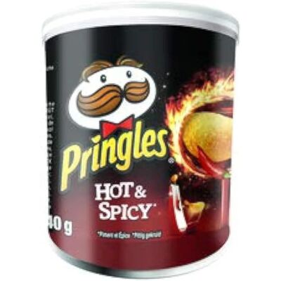 Pringles 40g Hot & Spicy - Snack - Publicité Pringles 40g Hot & Spicy - Snack - Publicité