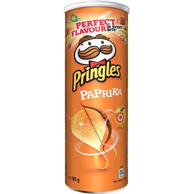 Chips de Pomme de Terre Paprika Pringles - Snack Végétalien - 165g - Publicité Chips de Pomme de Terre Paprika Pringles - Snack Végétalien - 165g - Publicité