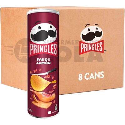 Pringles - Patatas Pringles sabor jamón 185 g - 8-pack - Chips Pringles - Patatas Pringles sabor jamón 185 g - 8-pack - Chips