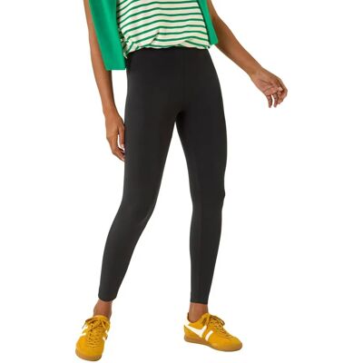 Roman Curve Cropped Stretch Leggings - Black - 26-28 - Leggings Roman Curve Cropped Stretch Leggings - Black - 26-28 - Leggings