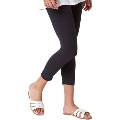 Roman Curve Cropped Leggings - Black - 3032 - Womens Roman Curve Cropped Leggings - Black - 3032 - Womens