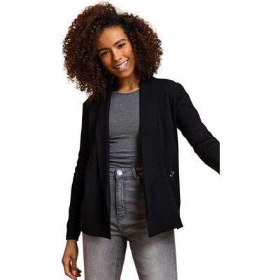 Roman Schwarze Strick-Reißverschluss-Jacke - Damen - Größe 20 Roman Schwarze Strick-Reißverschluss-Jacke - Damen - Größe 20