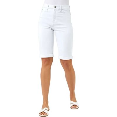 Roman Weiße Knie-Länge Stretch-Shorts - Freizeitmode Roman Weiße Knie-Länge Stretch-Shorts - Freizeitmode