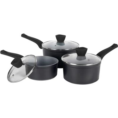 Russell Hobbs RH01706EU Juego de cacerolas perladas 3 pzs - Juego de Ollas Russell Hobbs RH01706EU Juego de cacerolas perladas 3 pzs - Juego de Ollas