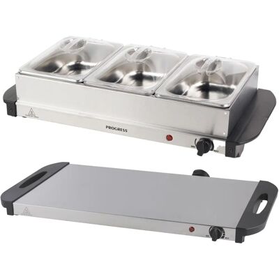 Progress Buffet Server - 3 Pans - Food Warmer Progress Buffet Server - 3 Pans - Food Warmer
