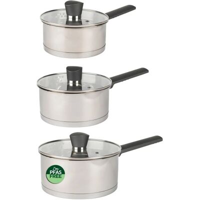 Russell Hobbs - 6511 - Stainless Steel - Induction Compatible - Saucepan Set Russell Hobbs - 6511 - Stainless Steel - Induction Compatible - Saucepan Set