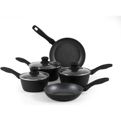 Russell Hobbs Metallic Marble 5-Piece Cooking Pan Set - Non-Stick Kitchen Cookware Russell Hobbs Metallic Marble 5-Piece Cooking Pan Set - Non-Stick Kitchen Cookware
