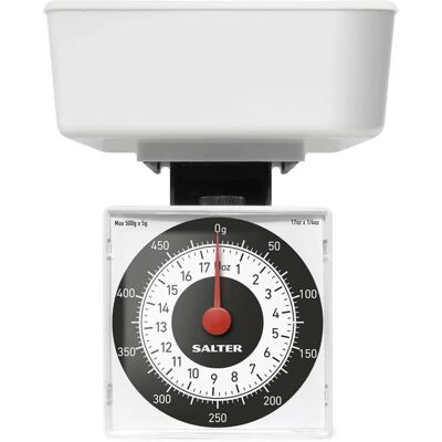 Salter 022 WHDR Balance de Cuisine Mécanique - 500g, Compacte, Sans Piles Salter 022 WHDR Balance de Cuisine Mécanique - 500g, Compacte, Sans Piles