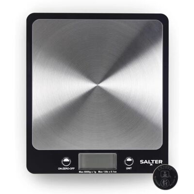 Balance de Cuisine Électronique Salter 1241A BKDR - Acier Inoxydable, 6kg Balance de Cuisine Électronique Salter 1241A BKDR - Acier Inoxydable, 6kg