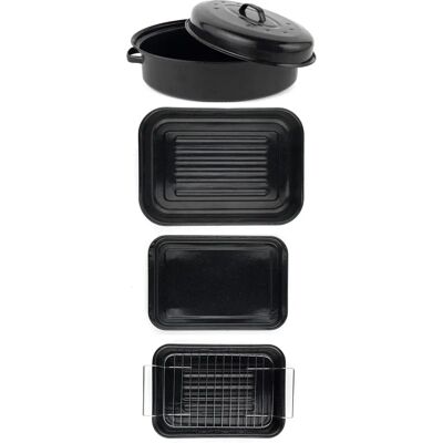 Russell Hobbs - Roasting Bakeware Set 4pc - Vitreous Enamel - Bakeware Set Russell Hobbs - Roasting Bakeware Set 4pc - Vitreous Enamel - Bakeware Set