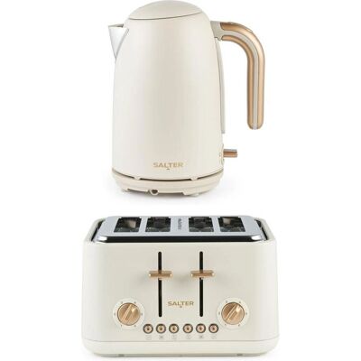 Salter - Pebble Kettle & 4-Slice Toaster Set - Stone - Toaster set Salter - Pebble Kettle & 4-Slice Toaster Set - Stone - Toaster set