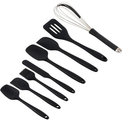Salter Bakes Silikon Utensil Set - 8 Stück Koch- & Backwerkzeuge - Schwarz Salter Bakes Silikon Utensil Set - 8 Stück Koch- & Backwerkzeuge - Schwarz