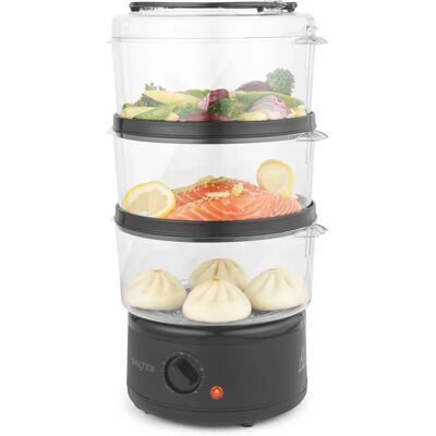 Salter - Kuro 3-Tier - 7.5 L - 60 Min Timer - Food Steamer Salter - Kuro 3-Tier - 7.5 L - 60 Min Timer - Food Steamer