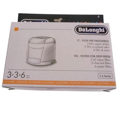 DeLonghi - Kit filtri per friggitrice - Anti-odore, anti-vapore - Modello 5525102200 DeLonghi - Kit filtri per friggitrice - Anti-odore, anti-vapore - Modello 5525102200