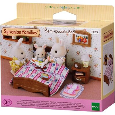 Sylvanian Families Modello - Letto semi doppio - Accessori per set di gioco - Multicolore Sylvanian Families Modello - Letto semi doppio - Accessori per set di gioco - Multicolore