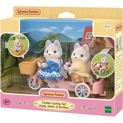 Sylvanian Families Husky Tandem Cycling Set - Action Figure Sylvanian Families Husky Tandem Cycling Set - Action Figure