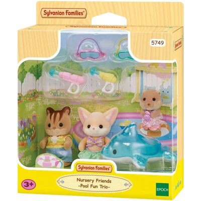 Sylvanian Families 5749 Nursery Friends Pool Fun Trio - Children's Toy Sylvanian Families 5749 Nursery Friends Pool Fun Trio - Children's Toy
