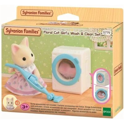 Sylvanian Families - Baby Cat Flora Wasch & Reinigungsset - Spielzeugset Sylvanian Families - Baby Cat Flora Wasch & Reinigungsset - Spielzeugset