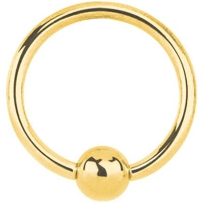 Jewelco London Unisex Solid 9ct Yellow Gold Hoop Body Ring - Body Type Jewelco London Unisex Solid 9ct Yellow Gold Hoop Body Ring - Body Type